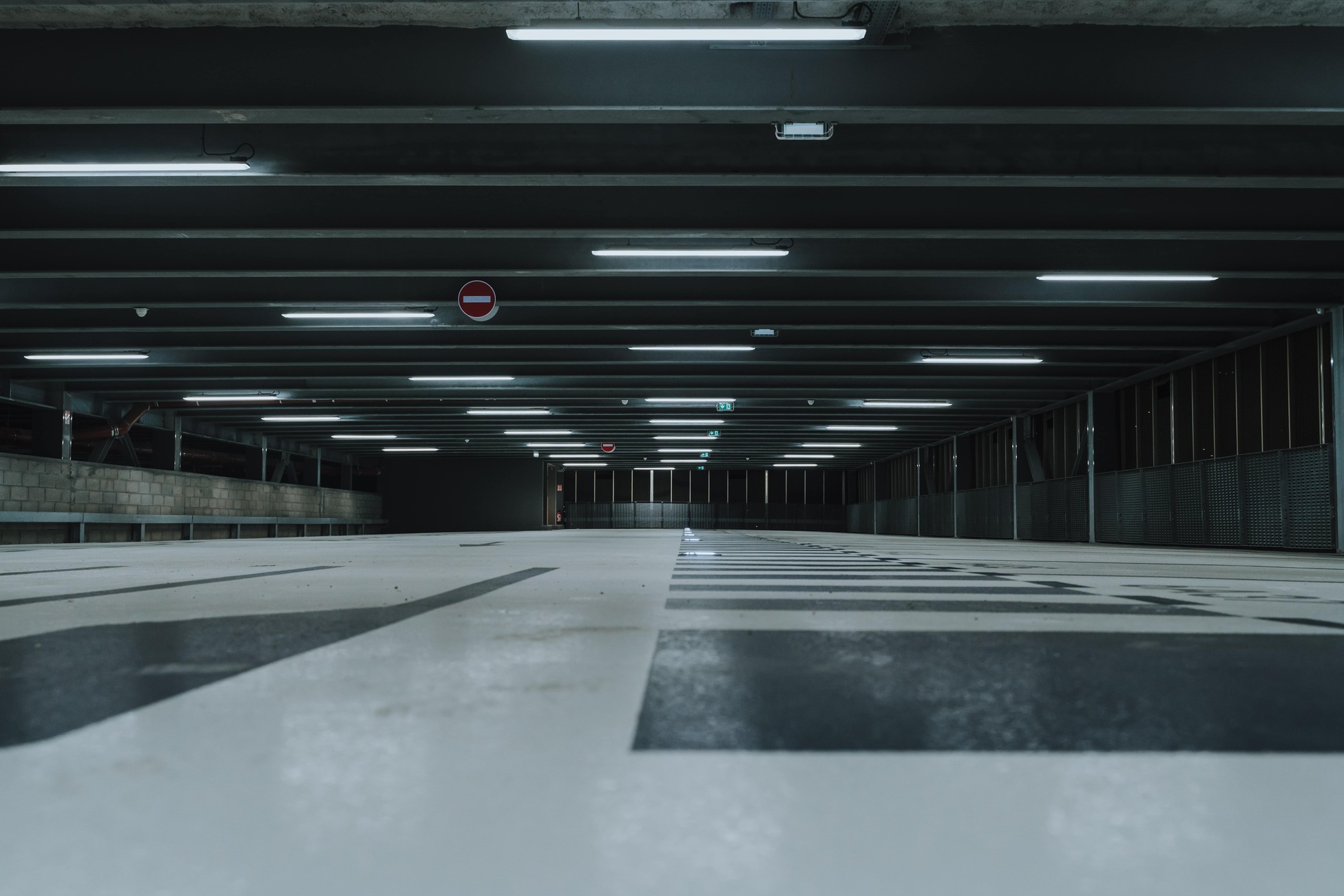 Photo of an underground carpark.